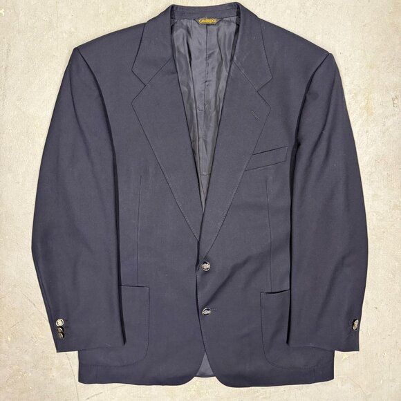 Garverys Cambridge Belair Blazer Patch Pockets Wool Sport Coat England Blue 44R - Picture 2 of 13